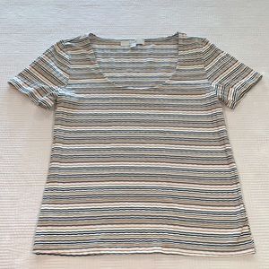 Women’s Loft striped and ribbed tee size large